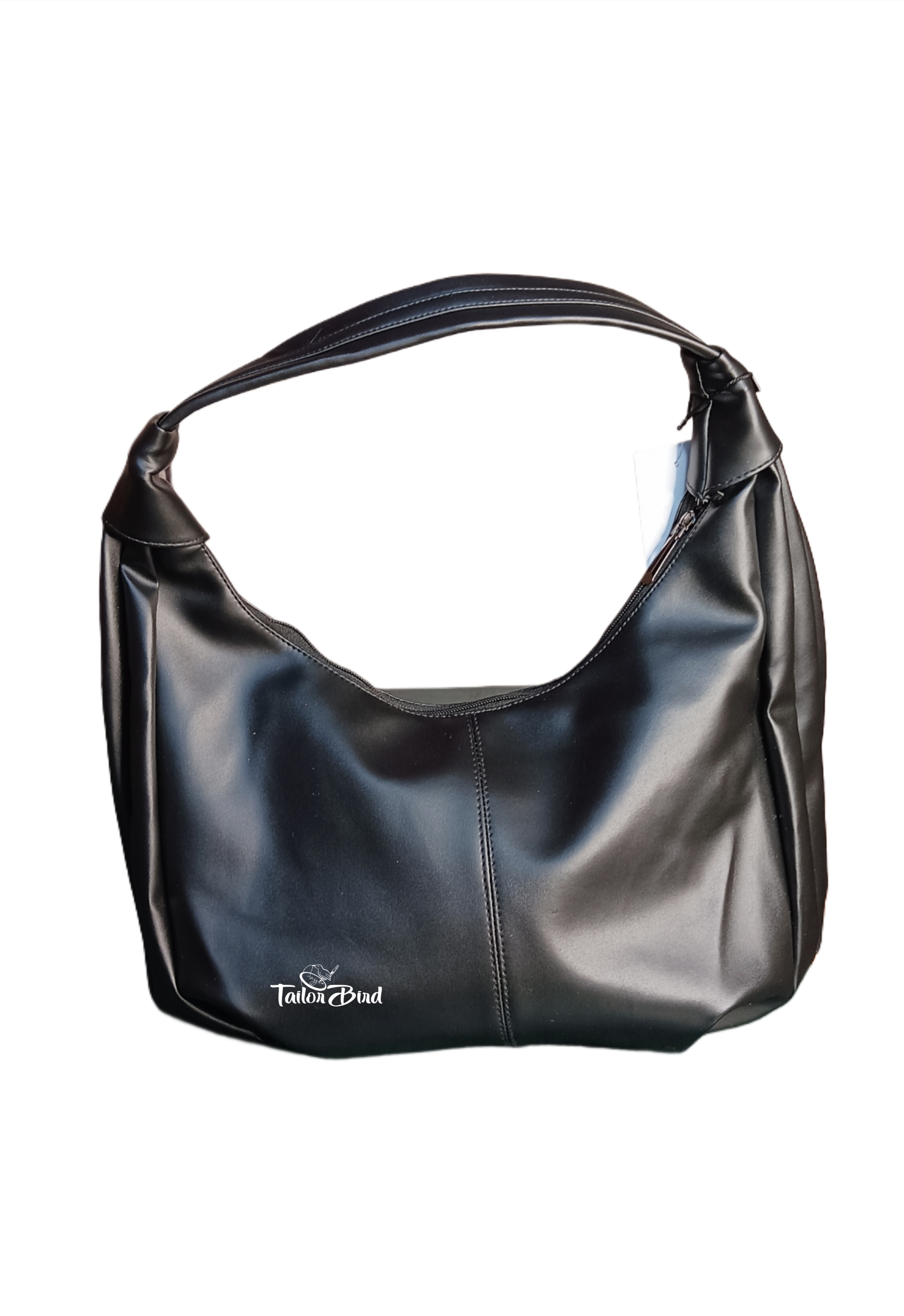 Women&#39;s PU Leather Shoulder Bag - Trendy black Color Tote Handbag with Zip Closure handbag hb38