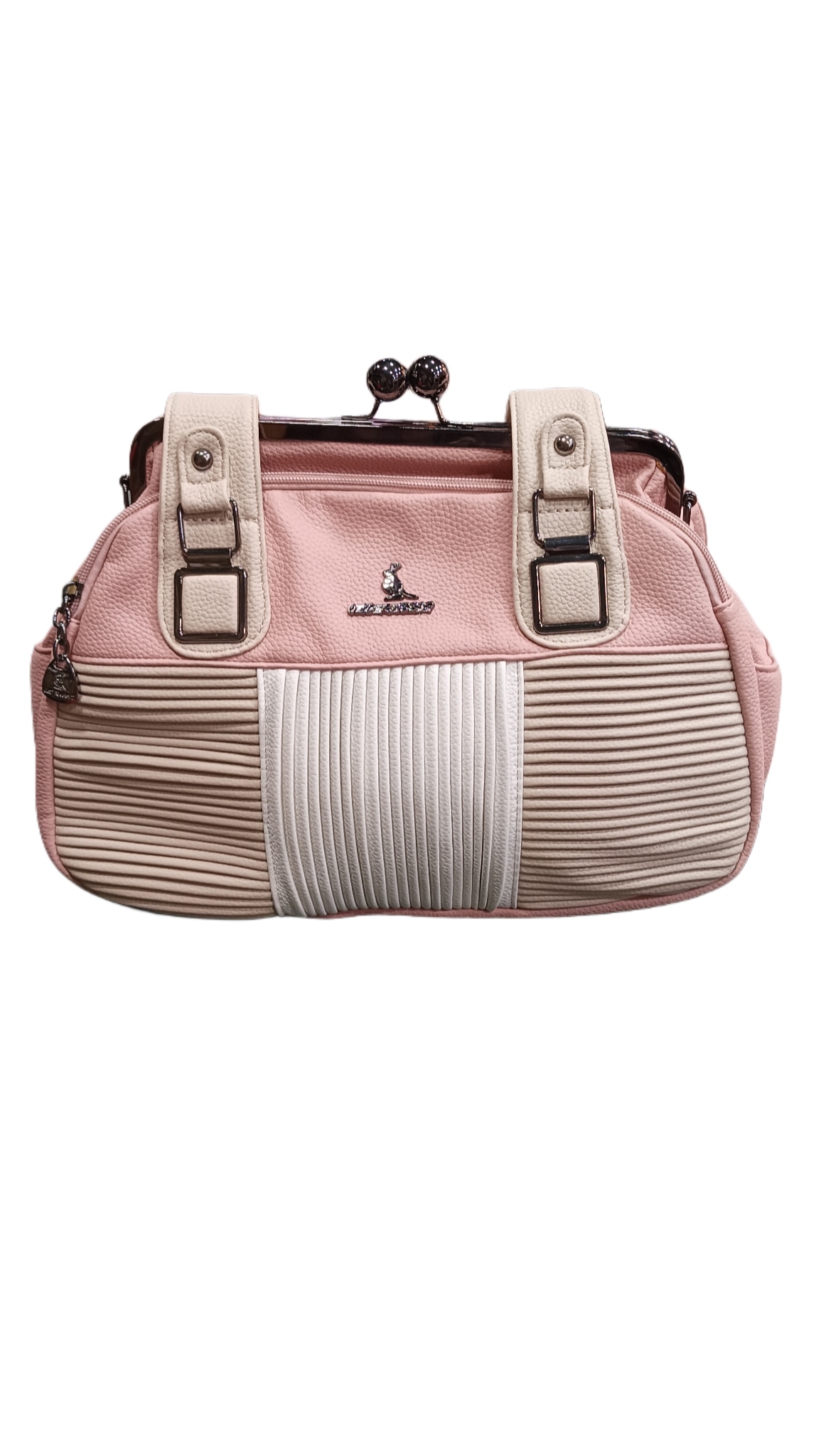 Pedra Kiss Lock Top Handle Handbag Set – Elegant Purse with Wallet & Adjustable Strap handbag hb 4